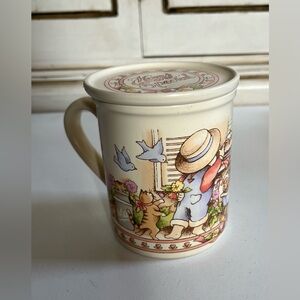 Vtg 1990 Country Kids By Watkins: Moms are Special Collectors Mug Cup w/cover